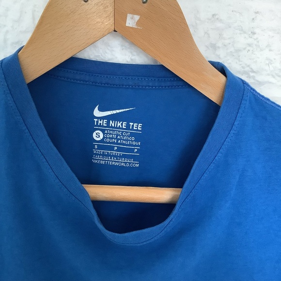 Nike Crew Neck T Shirt - Size S - Royal Blue - Cotton - P2P 19” - Picture 7 of 8